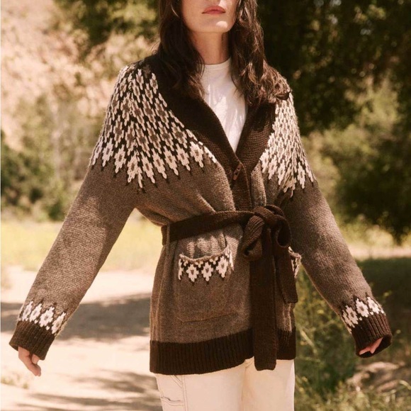 The Great. The Geo Fair Isle Riding Cardigan Size 2 - Picture 1 of 9